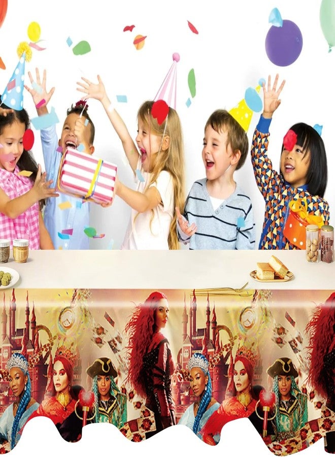 Omto 2Pcs Descendant Tablecloth Disposable Tablecover Birthday Party Supplies and Decorations for Kid Boy Baby Shower Rectangle Tables 70"X42",2 Pack - Image 5